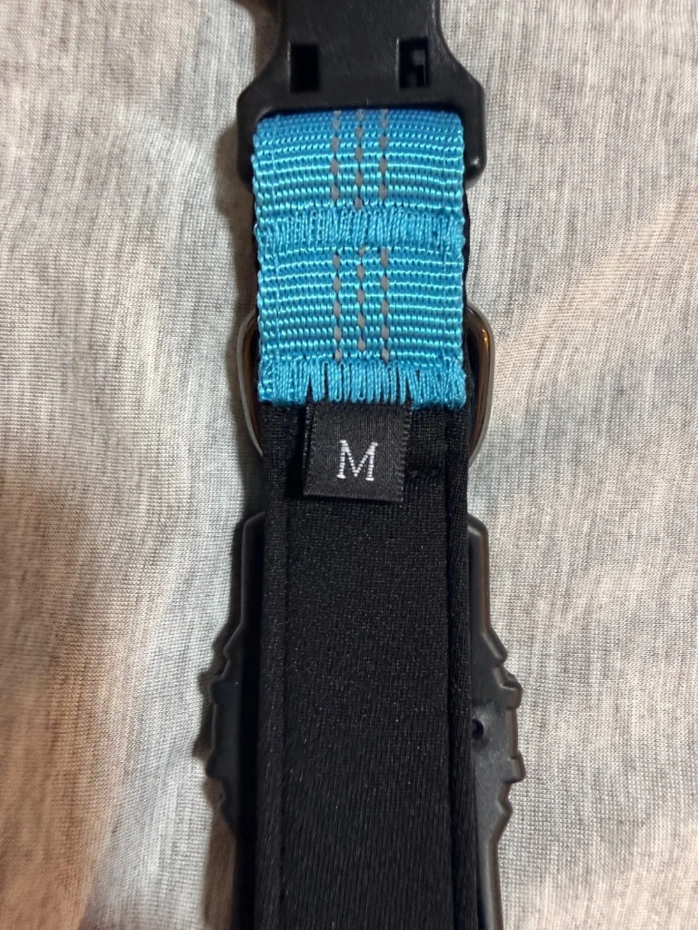 Reflective AirTag Dog Collar Size M Blue Adjustable Pet Collar Holder